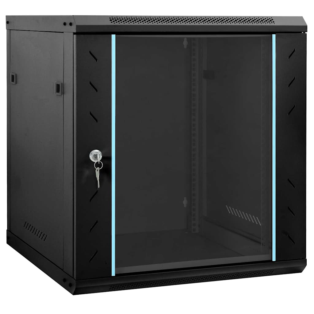 vidaXL Dulap de rețea cu depozitare Negru 60 x 45 x 65 cm Oțel