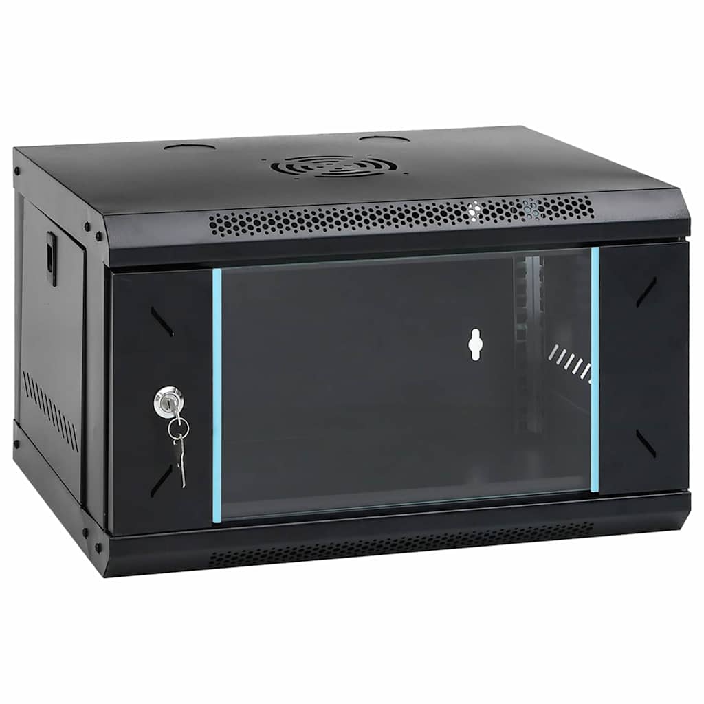 vidaXL Dulap de rețea cu depozitare Negru 53 x 45 x 30 cm Oțel