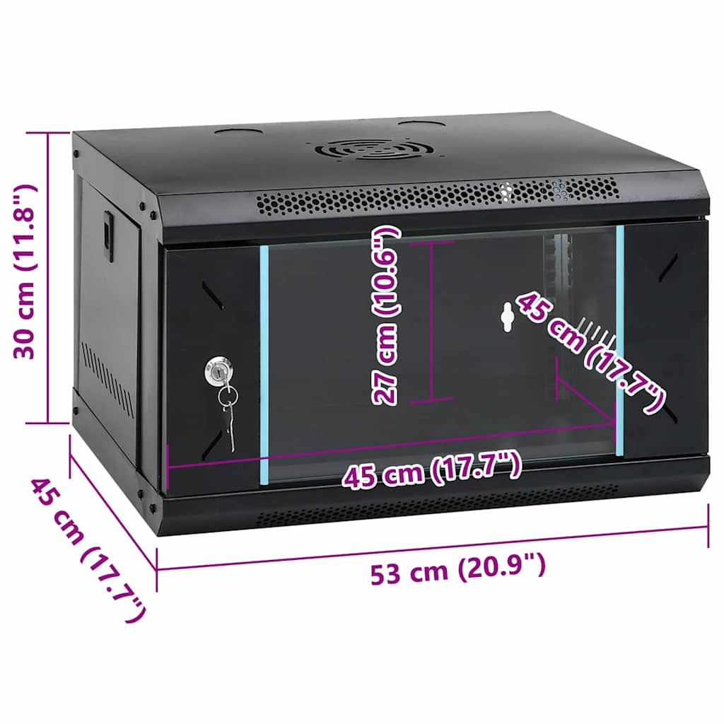 Netwerkkast Muur 12U 19" IP20 Netwerk Kast Patchkast Serverkast Pc vidaXL - Afbeelding 33 van 36