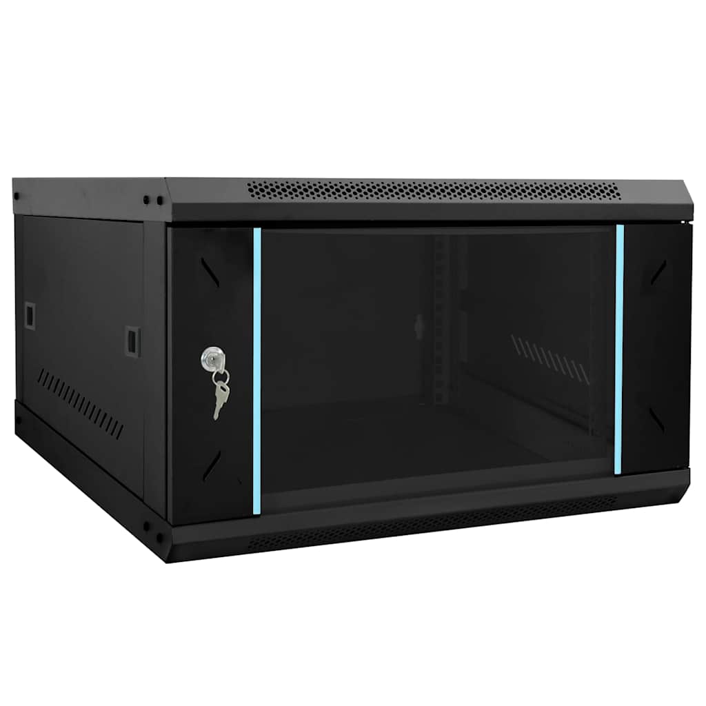 vidaXL Dulap de rețea cu depozitare Negru 53 x 60 x 30 cm Oțel