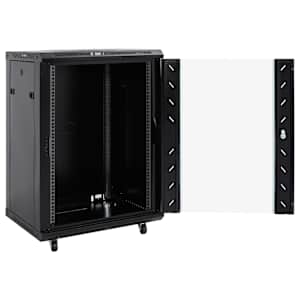 Síťový kabinet s úložištěm Černá 60 x 60 x 80 cm Ocel - obrázek 2