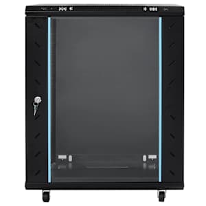 Síťový kabinet s úložištěm Černá 60 x 60 x 80 cm Ocel - obrázek 3