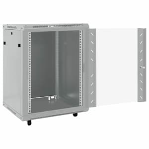 Síťový kabinet s úložištěm Šedá 60 x 60 x 80 cm Ocel - obrázek 2