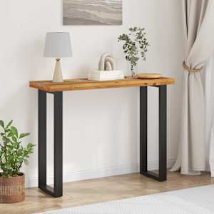 Konzolna miza Rjava 100 x 35 x 75 cm Trden tikov les