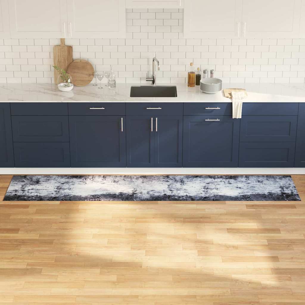 vidaXL Covor de bucătărie Gri 300 x 60 cm Catifea