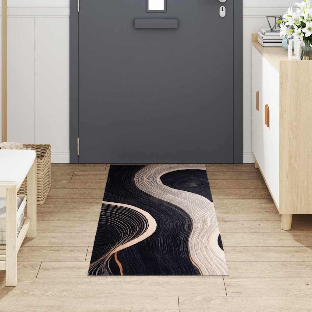 vidaXL Keuken Mat Other Golfpatroon 60 x 180 cm Fluweel