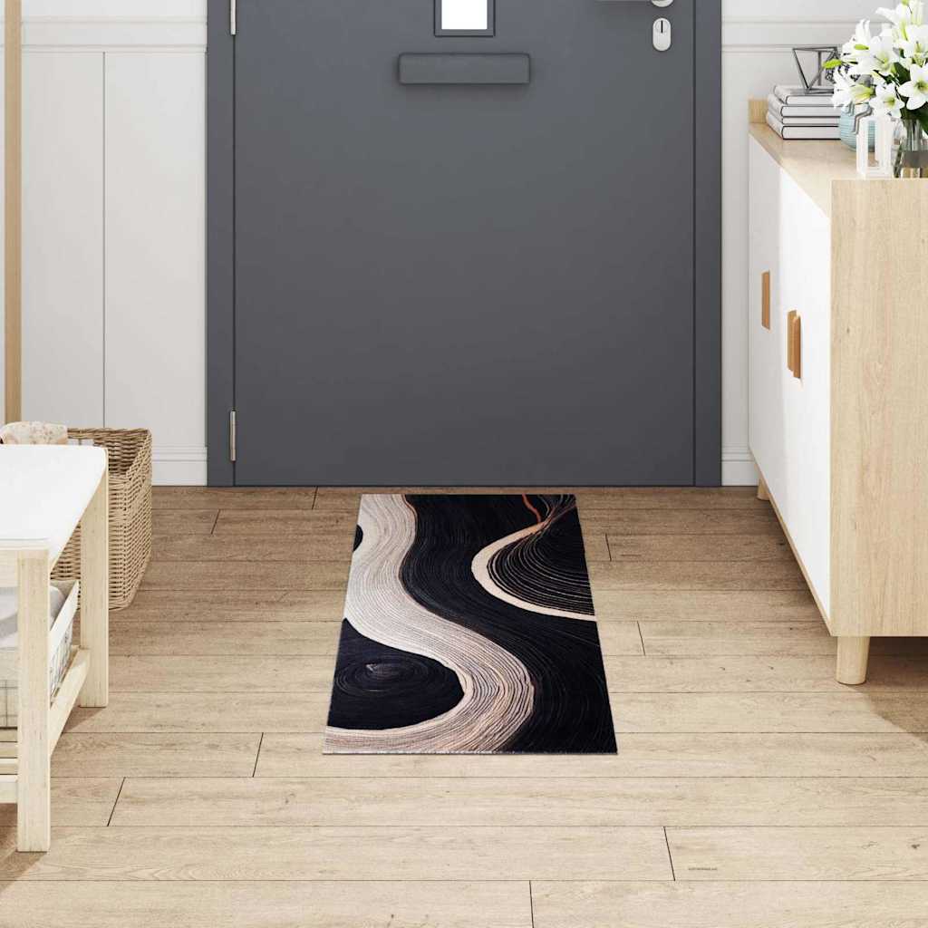 vidaXL Keuken Mat Other Golfpatroon 45 x 150 cm Fluweel