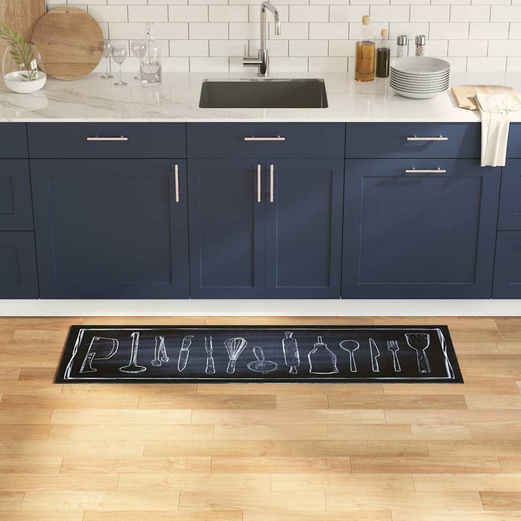 vidaXL Covor de bucătărie Spațiul bucătarului 45 x 150 cm Catifea