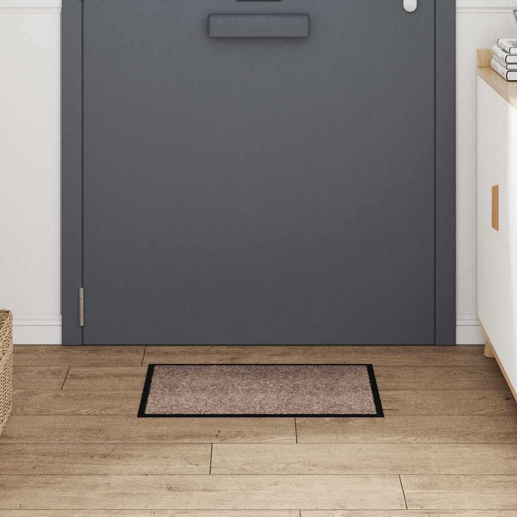 vidaXL Deurmat Beige 40 x 60 cm Teddy Stof