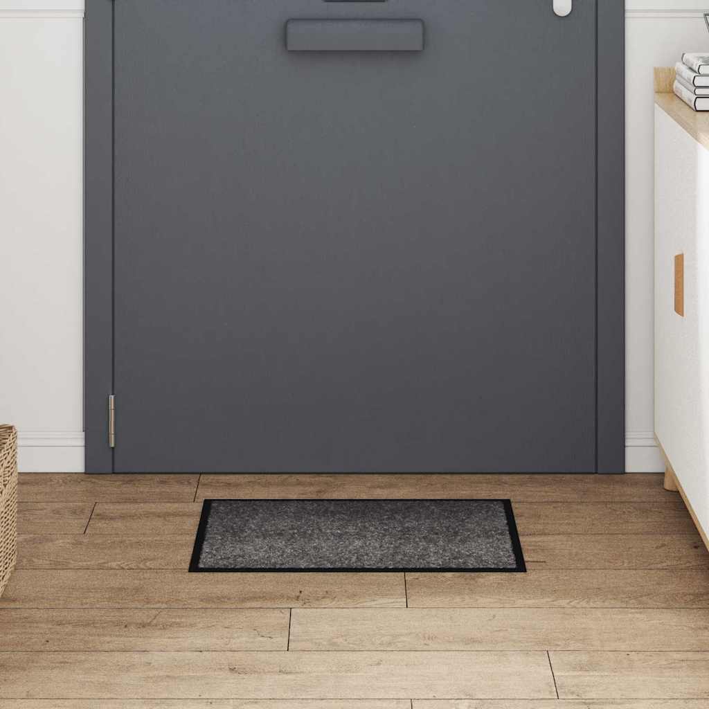 vidaXL Deurmat Lichtgrijs 40 x 60 cm Teddy Stof