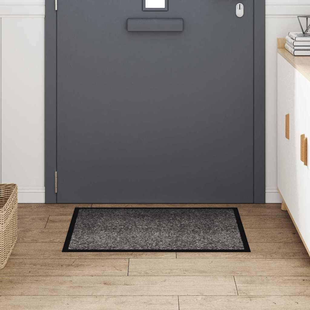 vidaXL Deurmat Lichtgrijs 60 x 80 cm Teddy Stof