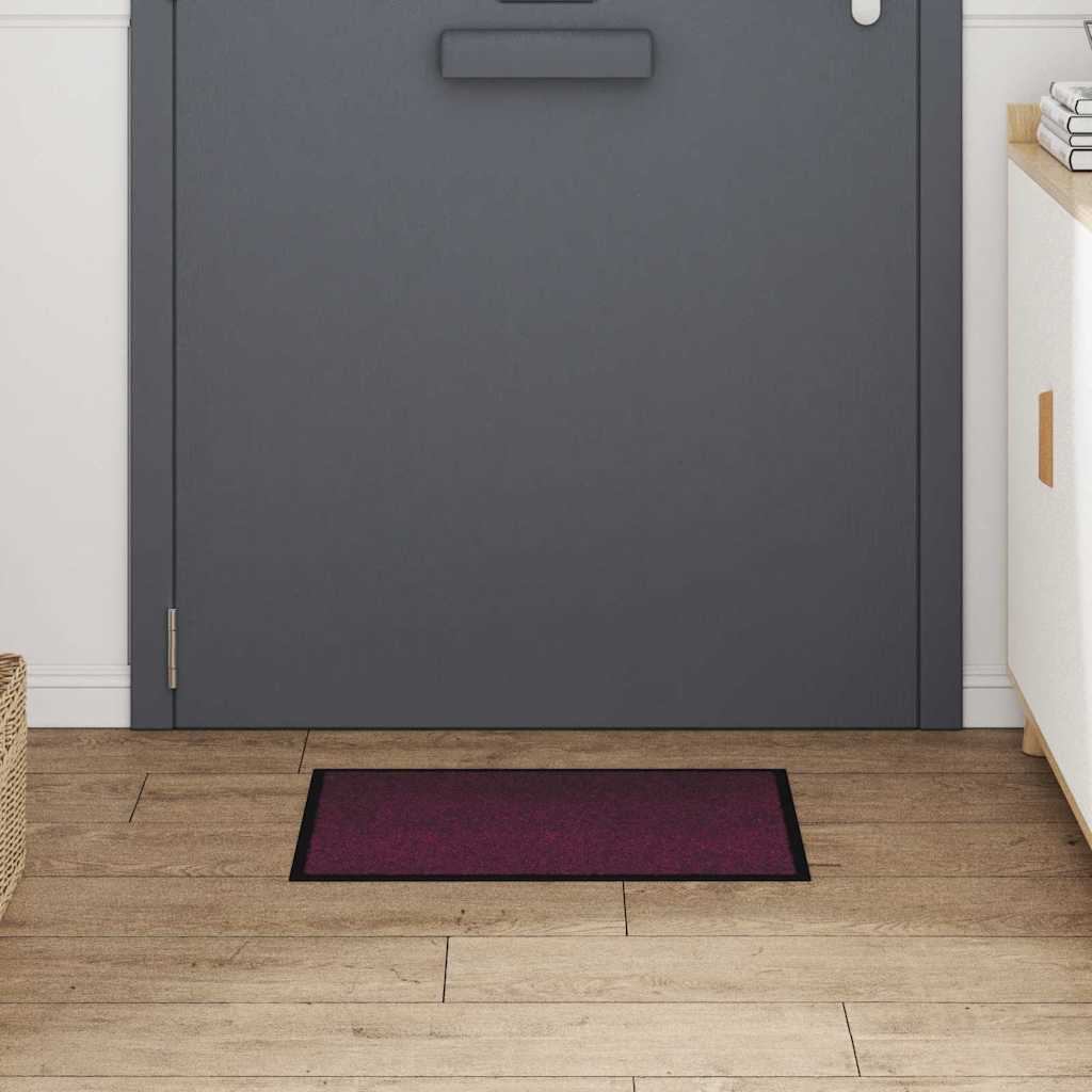 vidaXL Deurmat Bordeauxrood 40 x 60 cm Teddy Stof