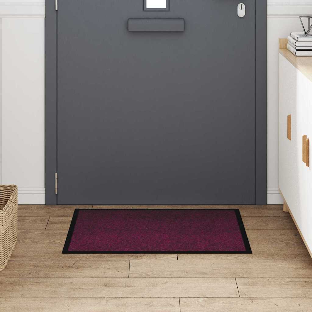 vidaXL Deurmat Bordeauxrood 60 x 80 cm Teddy Stof