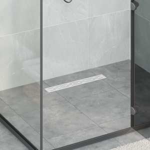 Tuš odtok Stekleni pokrov s 360° sifonom srebrna 50 cm