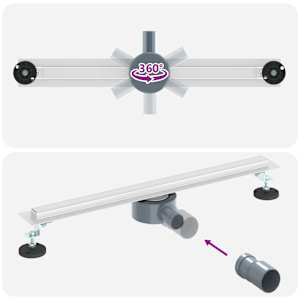 360° odtok na sprchu s slim modelem Stříbrná 60 cm - obrázek 12