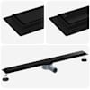 vidaXL Dushi &auml;ravool 2-in-1 koos 360&deg; sifooniga Must 90 cm