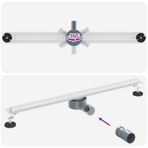 360° odtok na sprchu s slim modelem Stříbrná 80 cm - obrázek 12