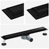 vidaXL Dushi &auml;ravool 2-in-1 koos 360&deg; sifooniga Must 60 cm