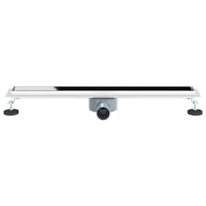 Sprchový odtok s skleněným víkem a 360° sifonem Černá 70 cm - obrázek 4