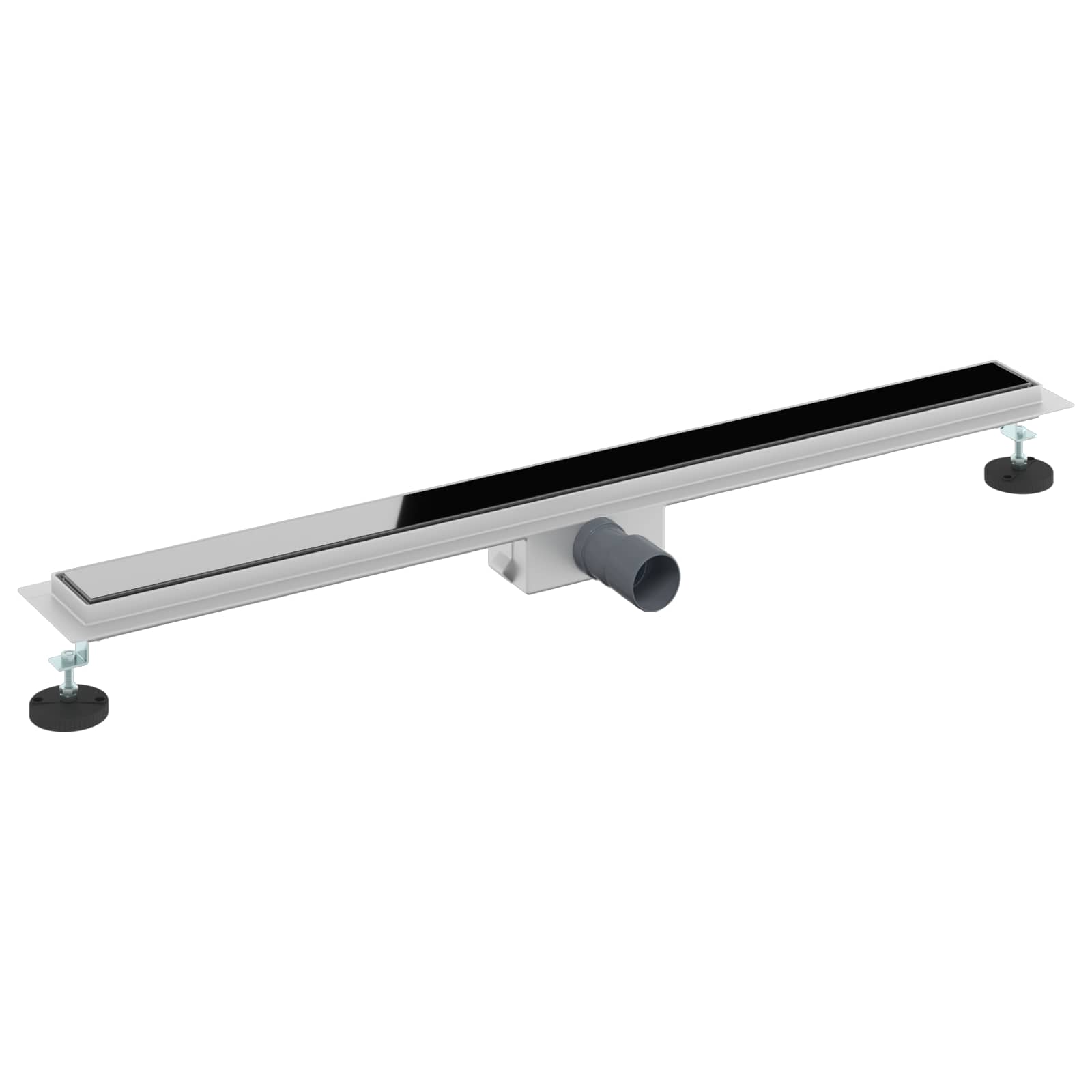 Odvod za prho s stekleno zaščito Črna 100 cm - slika 2