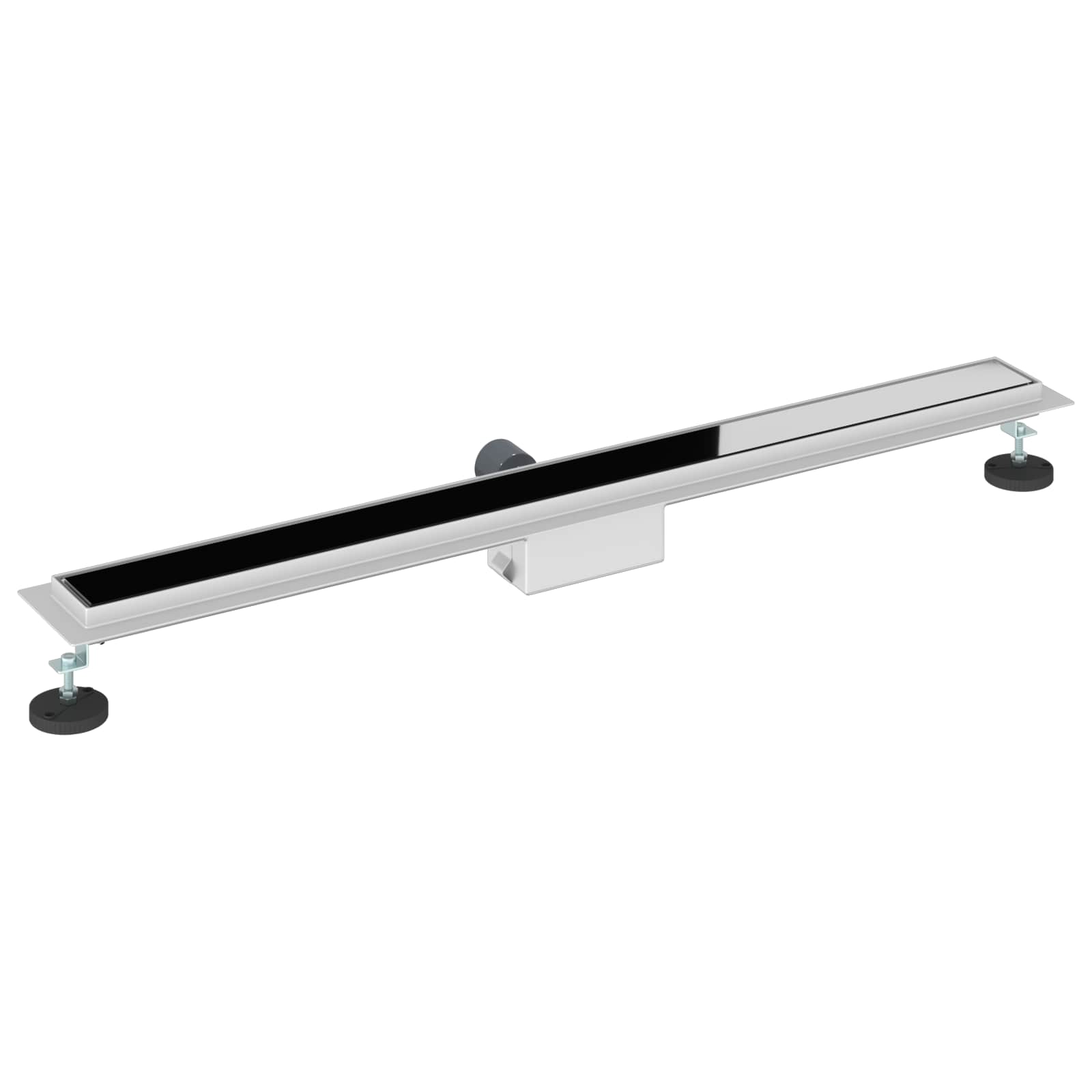 Odvod za prho s stekleno zaščito Črna 100 cm - slika 6