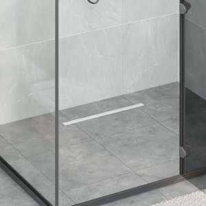 360° odtok za tuš s tankskim modelom srebrna 50 cm