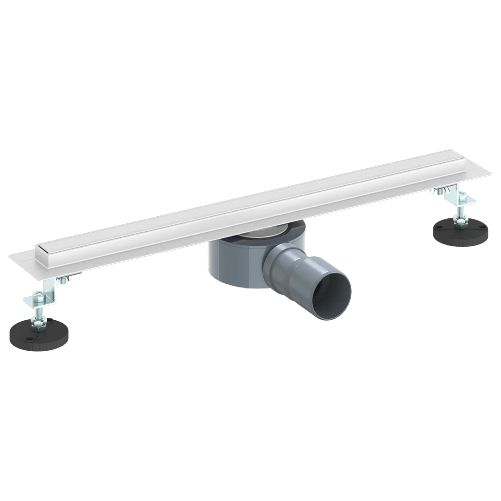 Thumbnail - vidaXL 360° Duschablauf mit slim Modell Silber 50 cm Edelstahl 304