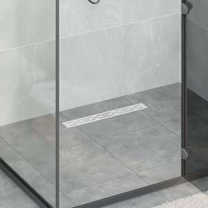 Odvod za prho z linijskim dizajnom srebrna 60 cm