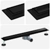 vidaXL Dushi &auml;ravool 2-in-1 koos 360&deg; sifooniga Must 70 cm