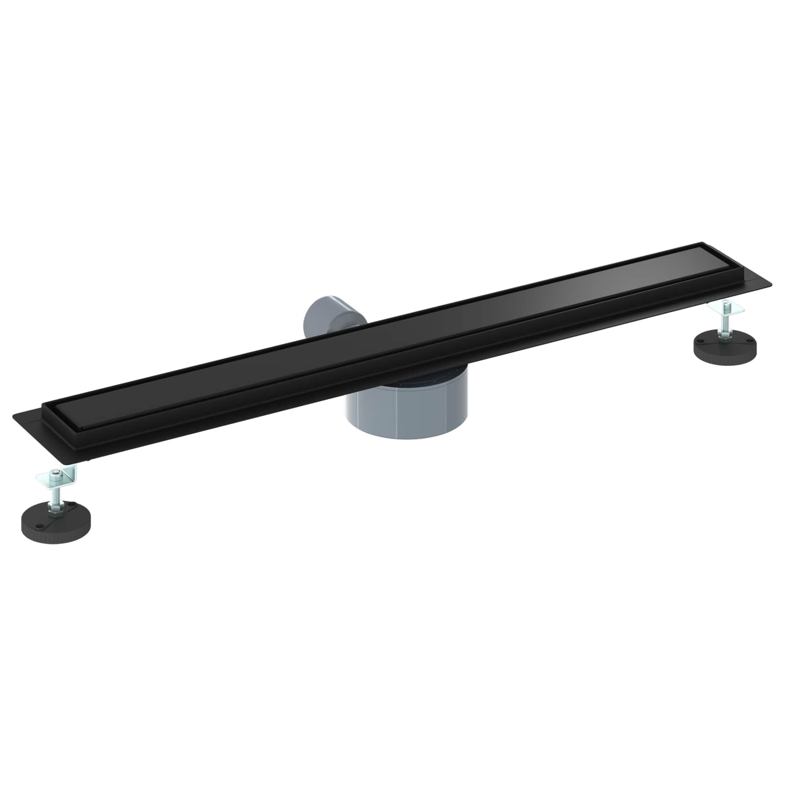 Tuš odtok 2-v-1 z 360° sifonom Črna 70 cm Nerjaveče jeklo 304 - slika 6