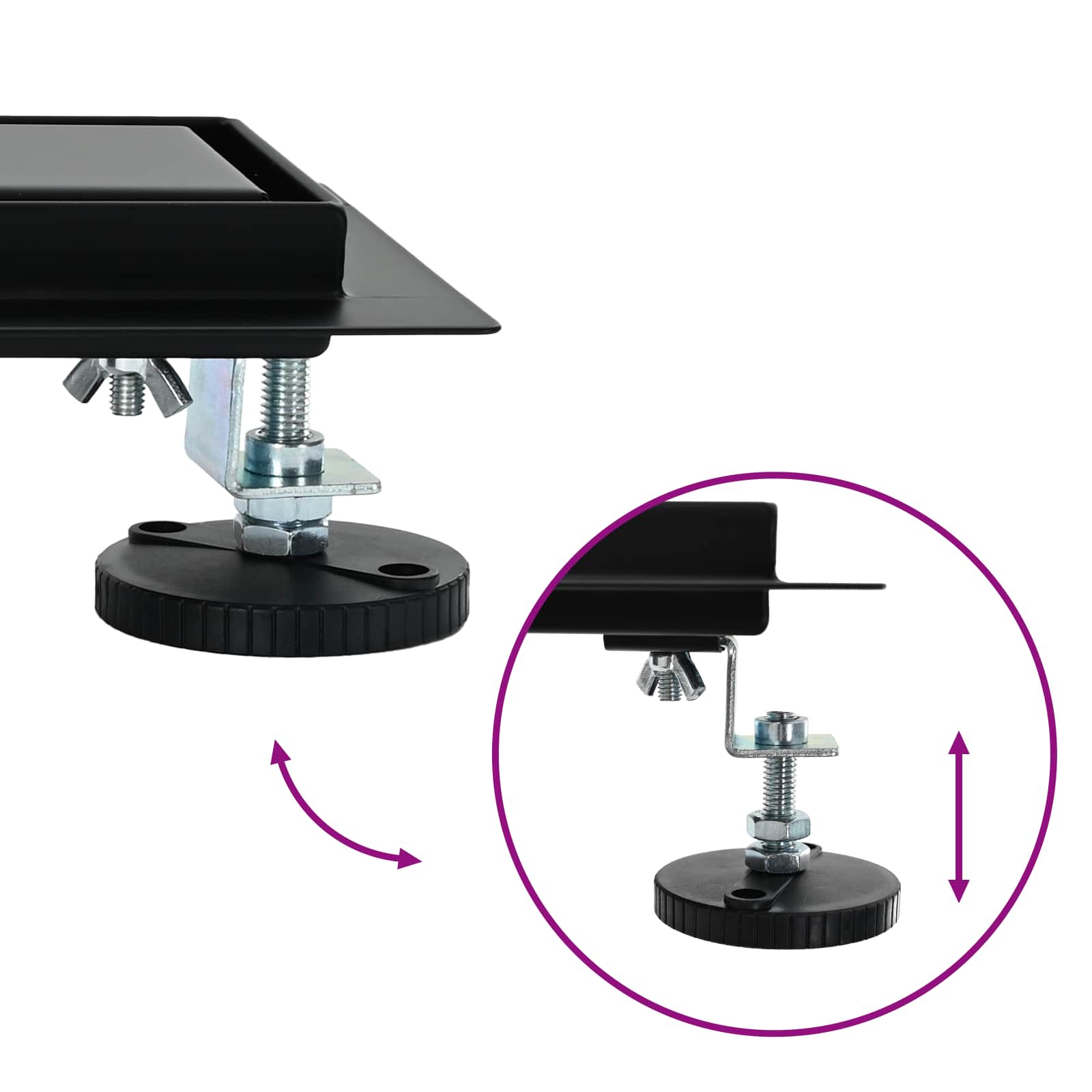 Tuš odtok 2-v-1 z 360° sifonom Črna 70 cm Nerjaveče jeklo 304 - slika 11
