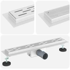 Sprchový odtok s designem linie Stříbrná 50 cm - obrázek 2