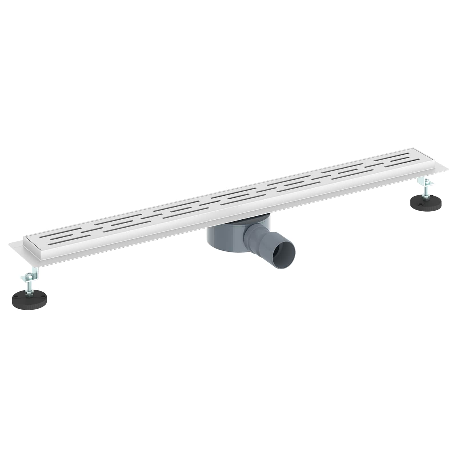 Duša noteka ar stikla vāku un 360° sifonu Sudraba 80 cm