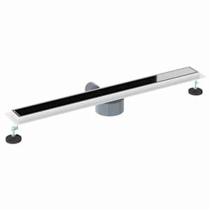 Sprchový odtok s skleněným víkem a 360° sifonem Černá 80 cm - obrázek 6
