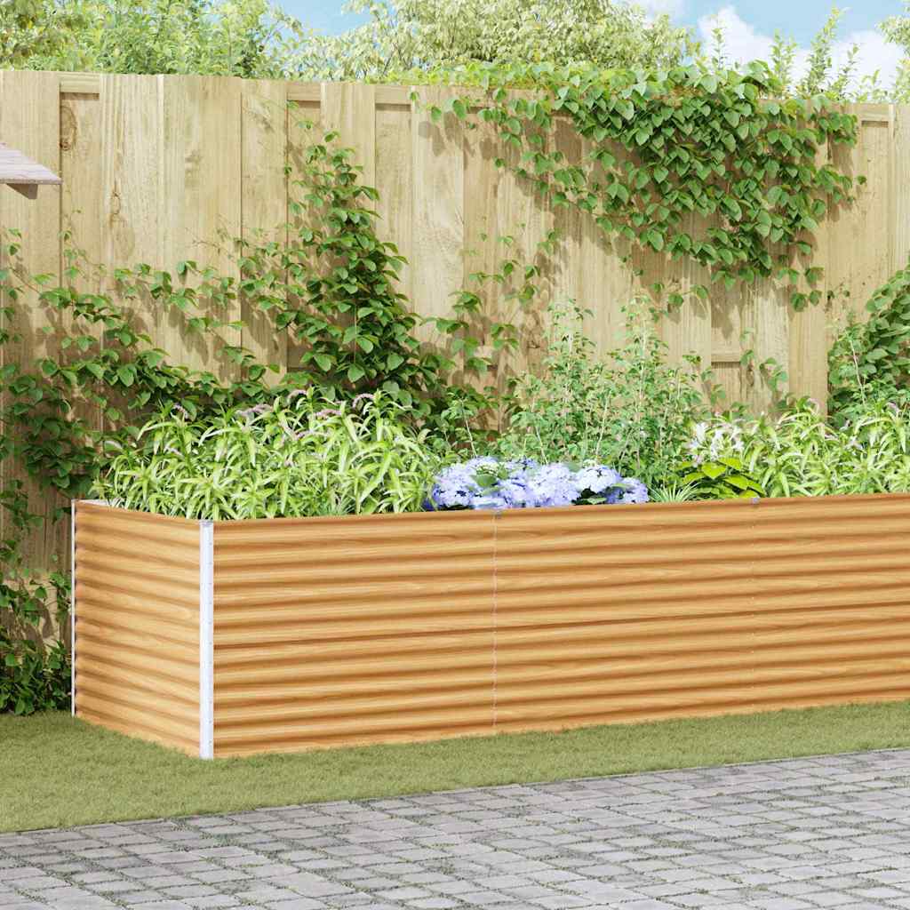 vidaXL Strat înălțat de grădină 485 x 100 x 68 cm Oțel Galvanizat