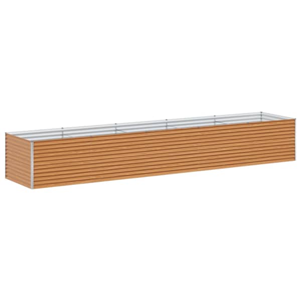 vidaXL K&otilde;rgendatud aia taimelava Helepruun 485 x 100 x 68 cm