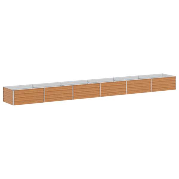vidaXL K&otilde;rgendatud aia taimelava Helepruun 600 x 80 x 45 cm