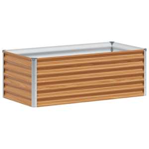 vidaXL K&otilde;rgendatud aia taimelava Helepruun 98 x 50 x 36 cm