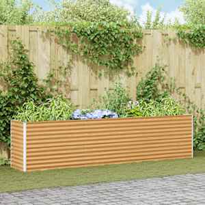 Vrtna visoka greda 290 x 50 x 68 cm Cinkana jeklena