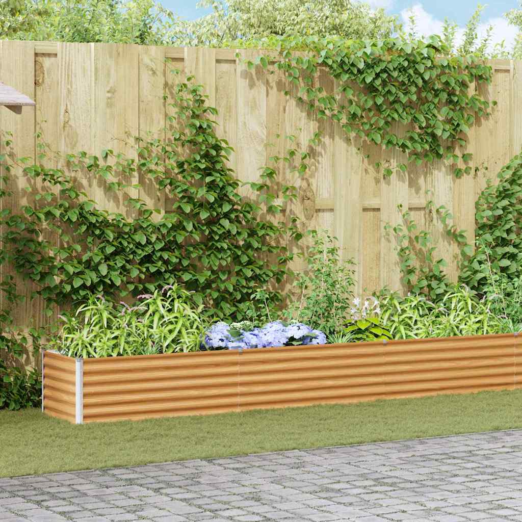 vidaXL Strat înălțat de grădină 582 x 50 x 36 cm Oțel Galvanizat