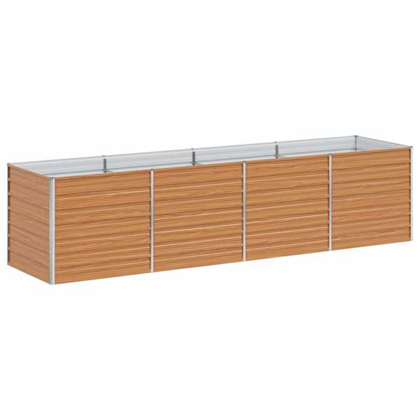 vidaXL K&otilde;rgendatud aia taimelava Helepruun 320 x 80 x 77 cm
