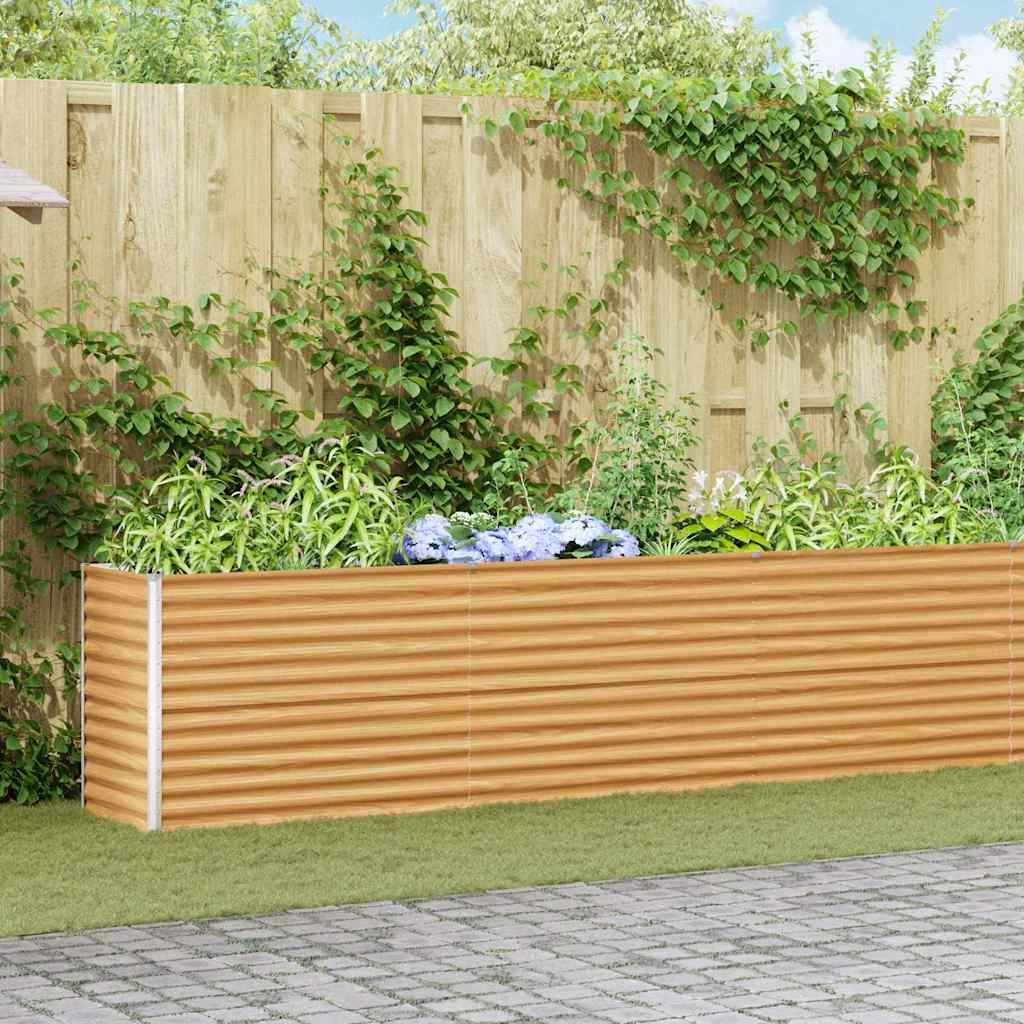 vidaXL Strat înălțat de grădină 582 x 50 x 68 cm Oțel Galvanizat