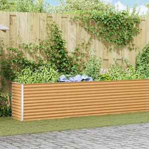 Vrtna visoka greda 485 x 50 x 68 cm Cinkana jeklena