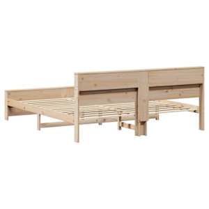 Rám postele s čelo Hnědá 200 x 200 cm kompozitní dřevo - obrázek 7