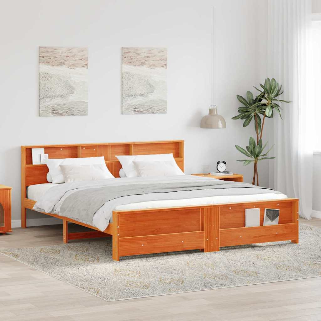 vidaXL Cadru de pat Maro ceruit 180 x 200 cm Lemn masiv de pin
