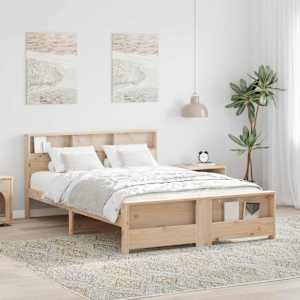 Konstrukcija postelje Rjava 140 x 200 cm Konstruiran les