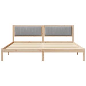 Rám postele Světle šedá 200 x 200 cm Masivní borové dřevo - obrázek 5