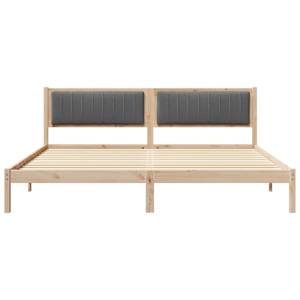 Rám postele s čelo Tmavě šedá 200 x 200 cm Masivní borové dřevo - obrázek 5