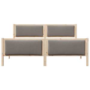 Rám postele s čelo Taupe 200 x 200 cm textil - obrázek 5