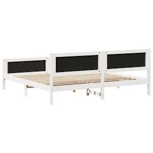 Rám postele Světle šedá 200 x 200 cm Masivní borové dřevo - obrázek 7